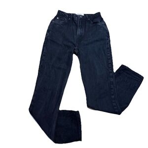 Reformation Jeans Size 26 Black High Rise Straight Leg Cotton